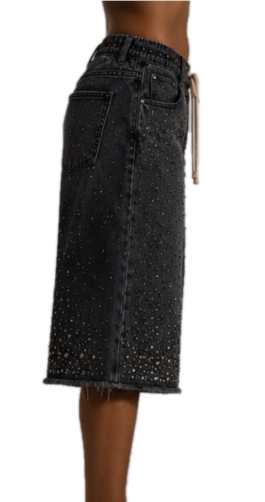 Denim Shorts with metal studs