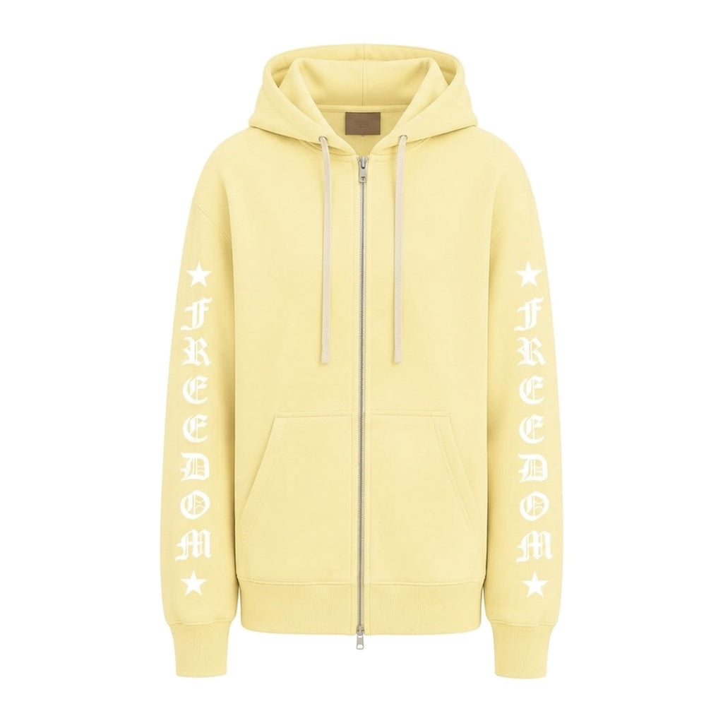 Hoodie Freedom  Pale Yellow