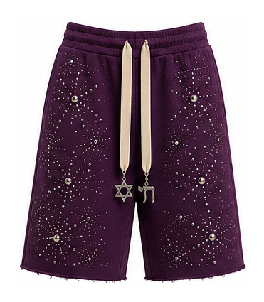 Studded Cotton Shorts